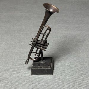 Vintage Trumpet Instrument Pencil Sharpener-Die Cast-Antique Finish